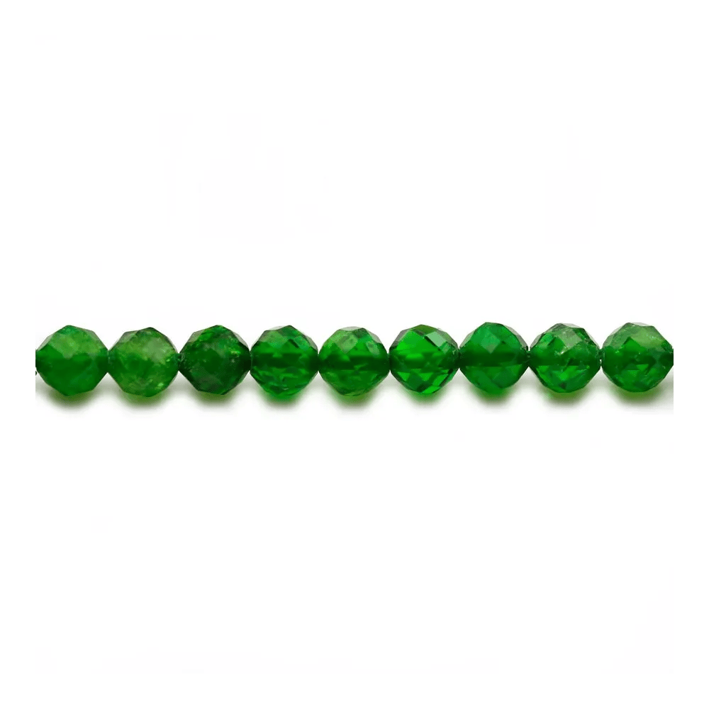 Tsavorite vert, de forme ronde facetté, 5mm x 39cm