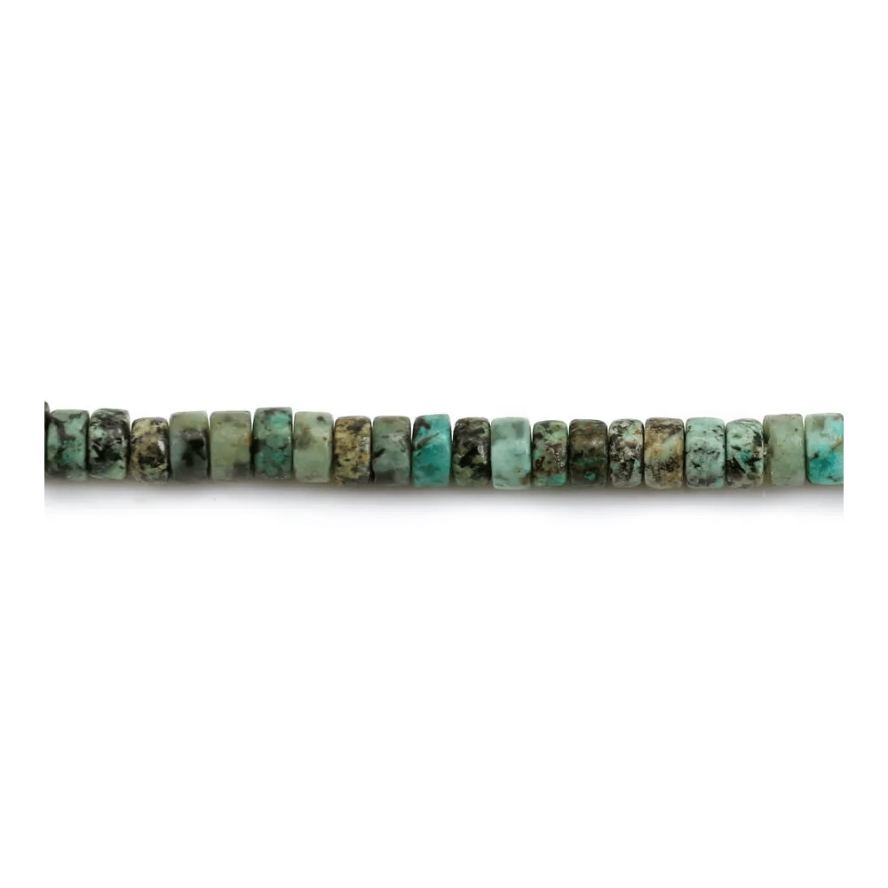Turquoise africaine rondelle 2x4mm x 40cm