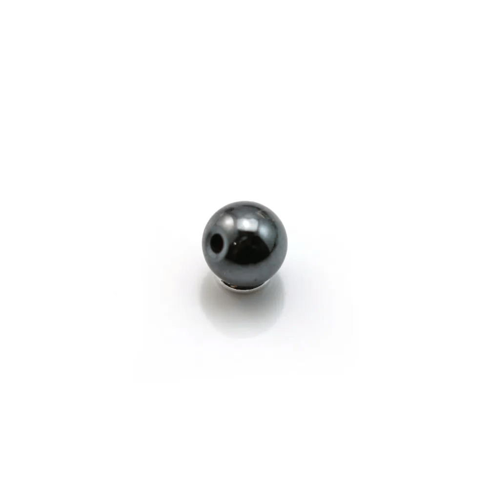 Hématite semi-percé 4mm x 2pcs