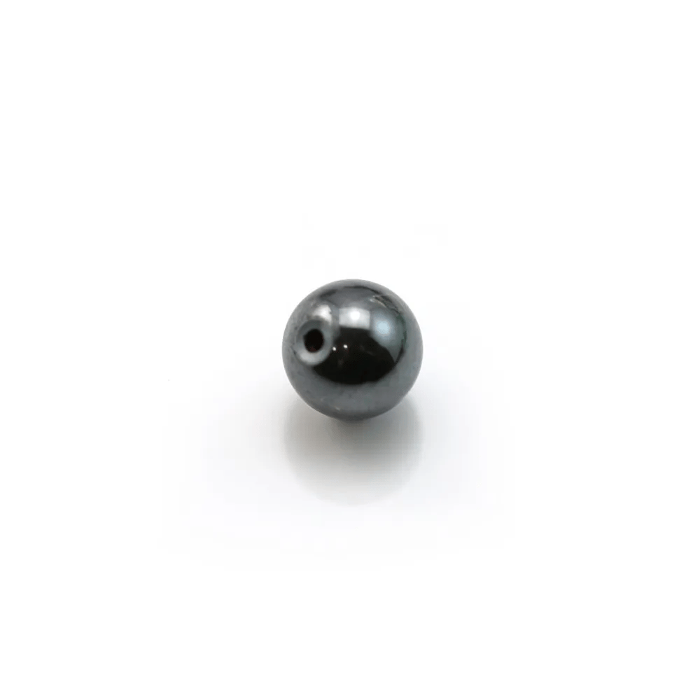 Hématite semi-percé 4mm x 2pcs
