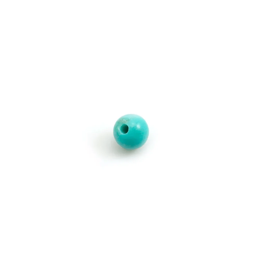 Turquoise, half-drilled, round shape 4mm x 1pc