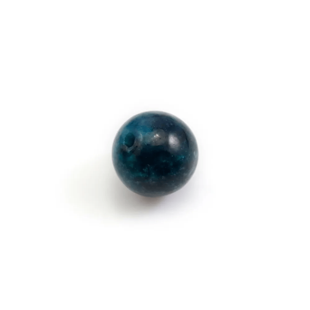 Apatite, semi-percé d'un côté, ronde 10mm x 2pcs