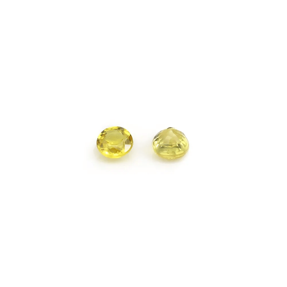 Saphir de couleur jaune, à sertir, taillé en brillant x 1pc