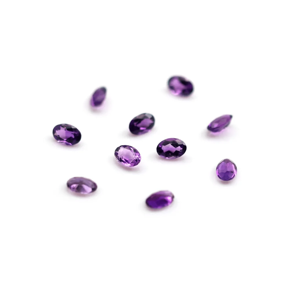 Pendant half-drilled in clear amethyste 9x12mm  x 1pc