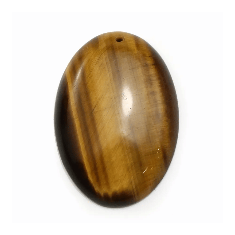 Pendentif en oeil de tigre, de forme ovale, 24 * 34mm x 1pc