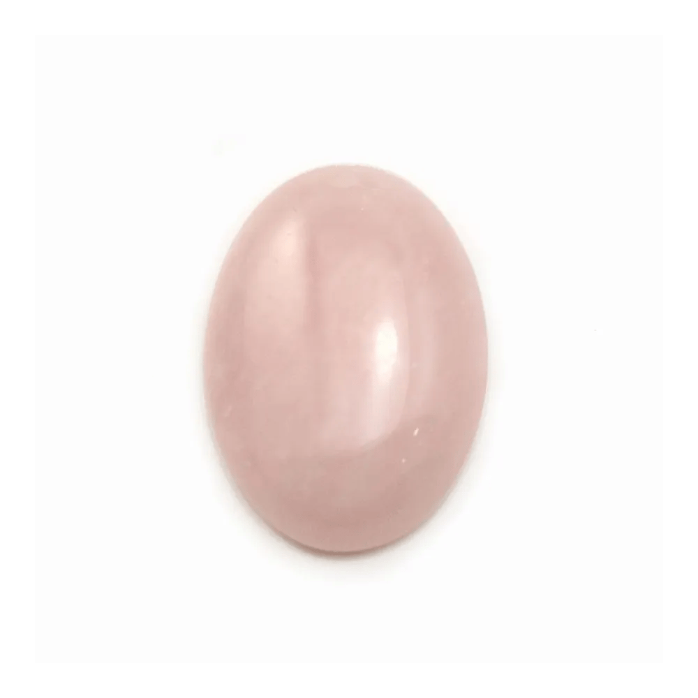 Pendentif en quartz rose, de forme ovale, 18 * 25mm x 1pc