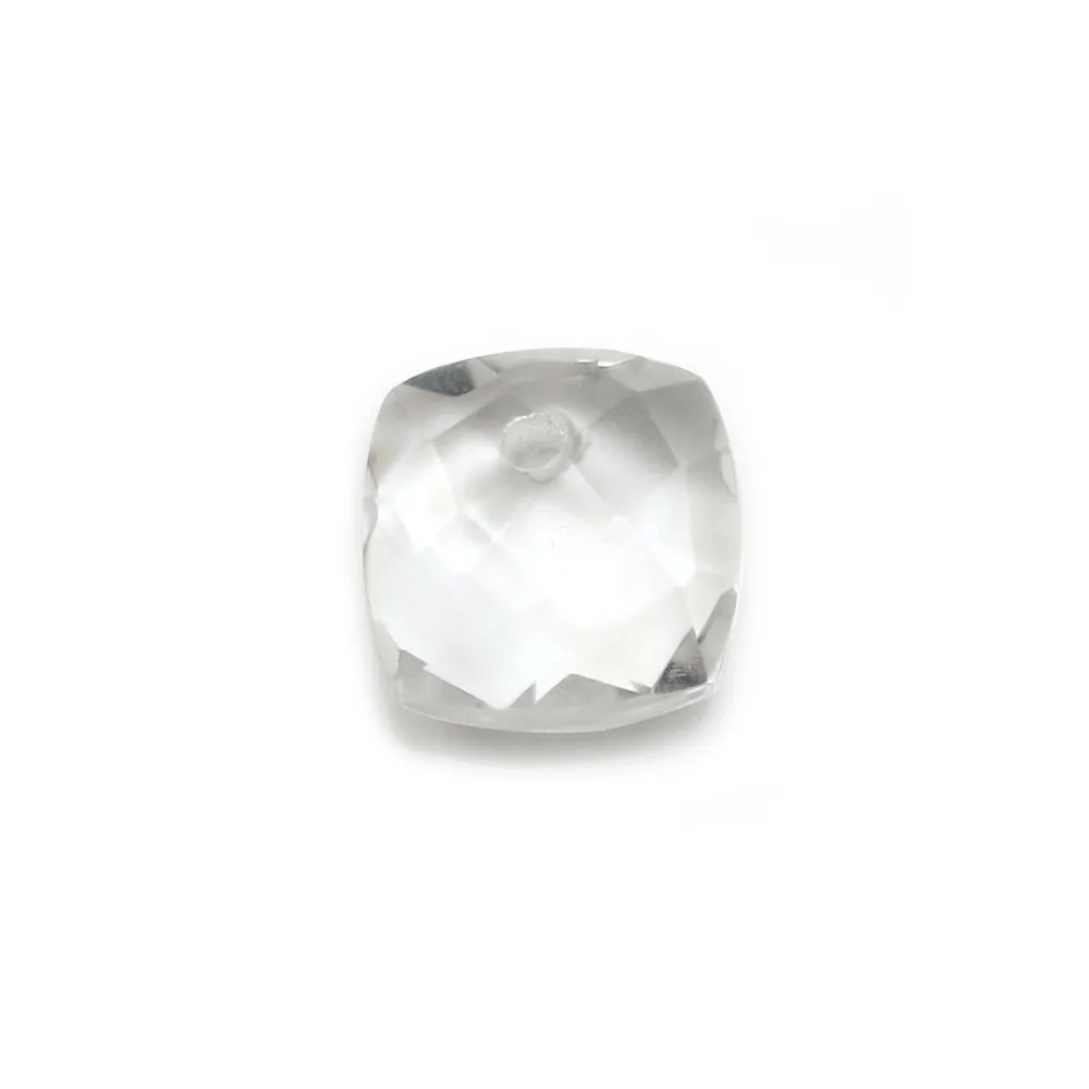 Pendentif cristal de roche facette 10mm x 1pc