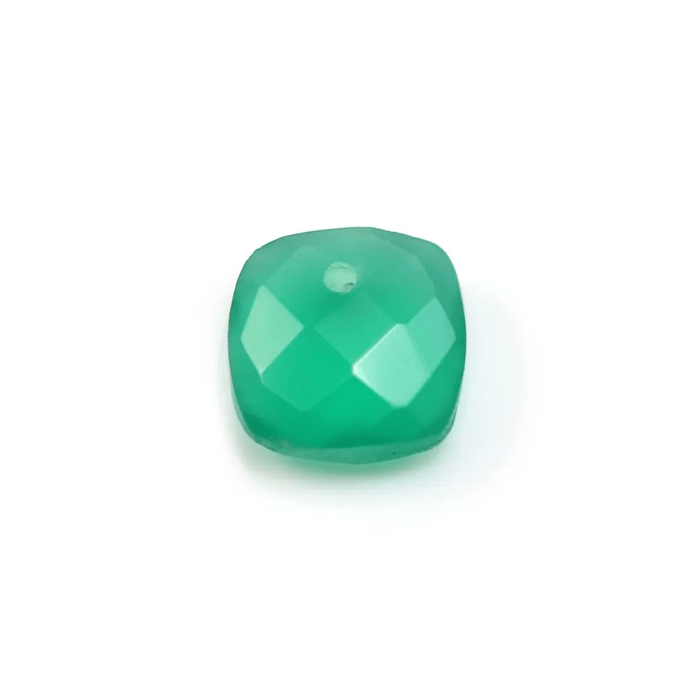 Pendentif agate verte facette 10mm x 1pc