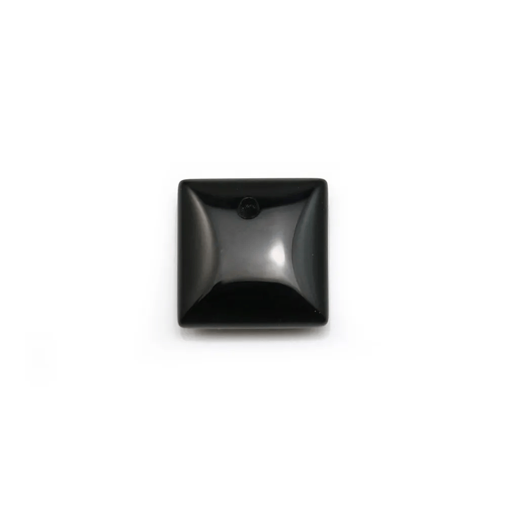 Pendentif d'agate noire, de forme carré, 10mm x 4pcs