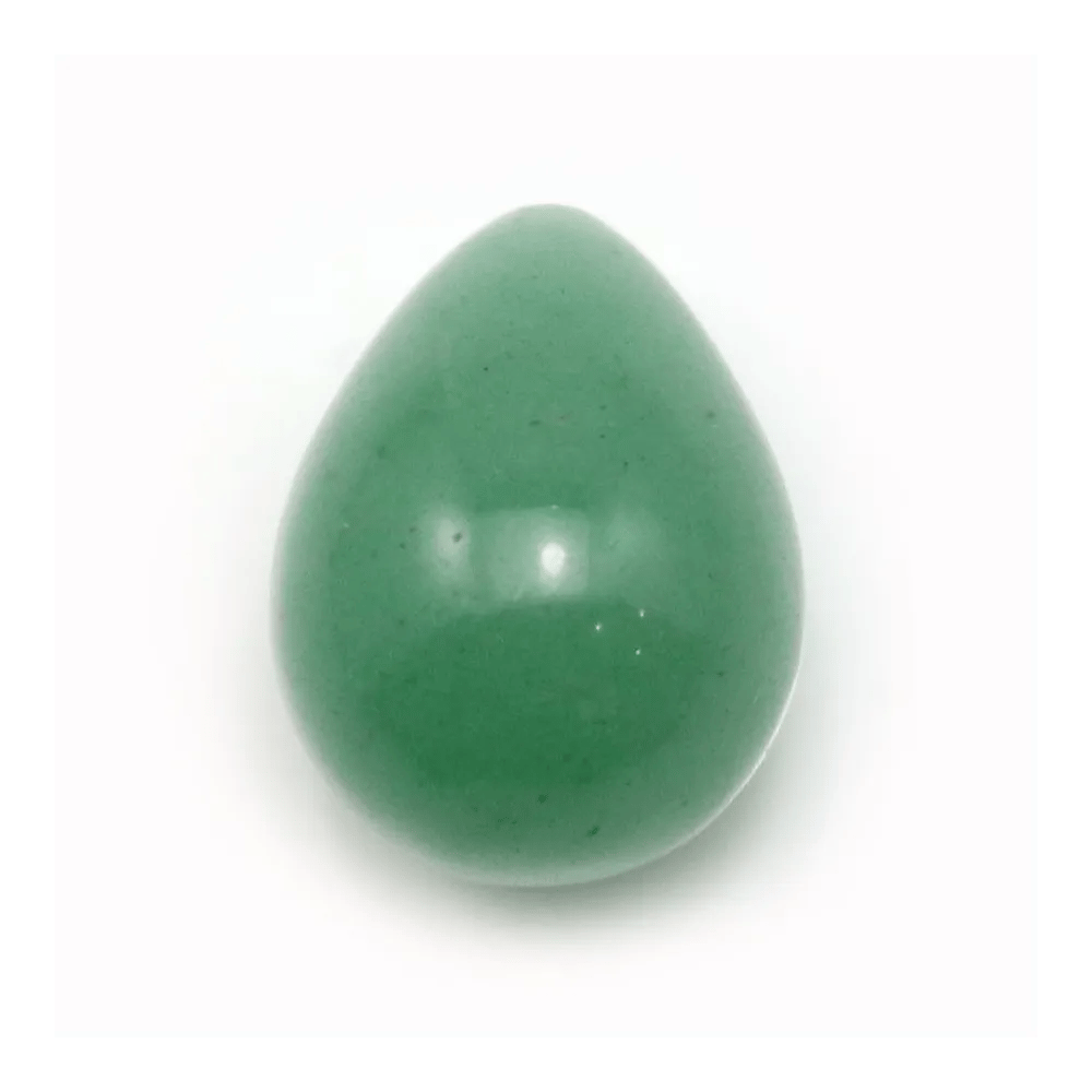Pendentif d'aventurine verte semi-percé, en forme de goutte, 15x20mm x 1pc