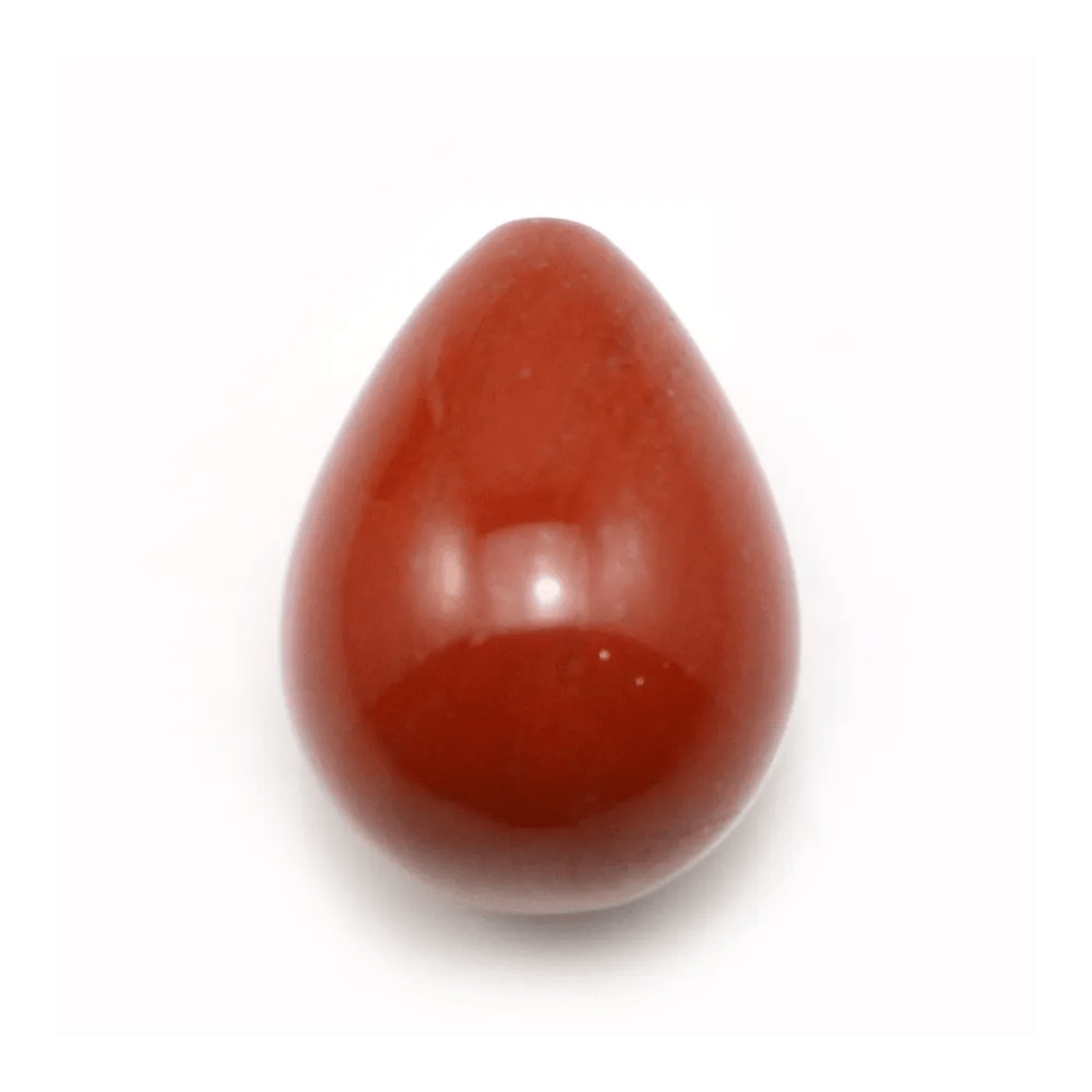 Pendentif de jaspe rouge, semi-percé, en forme de goutte, 15x20mm x 1pc