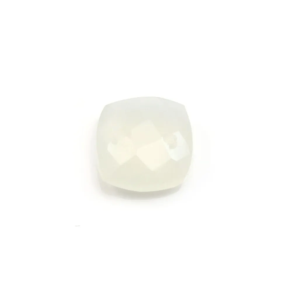 Intercalaire en calcédoine blanche avec 2 trous 10mm x 1pc