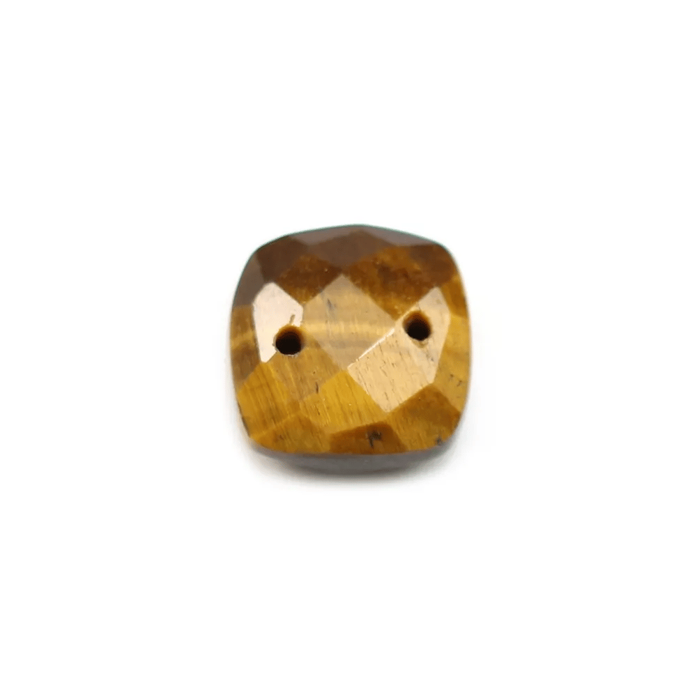 Intercalary in eye of tiger with 2 holes 10mm x 1pc