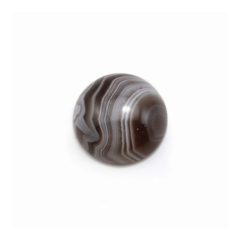 Cabochon agate du boswana, de forme ronde, 14mm x 2pcs