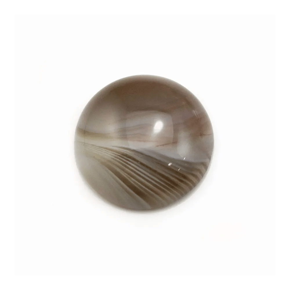 Cabochon agate du boswana, de forme ronde, 16mm x 2pcs