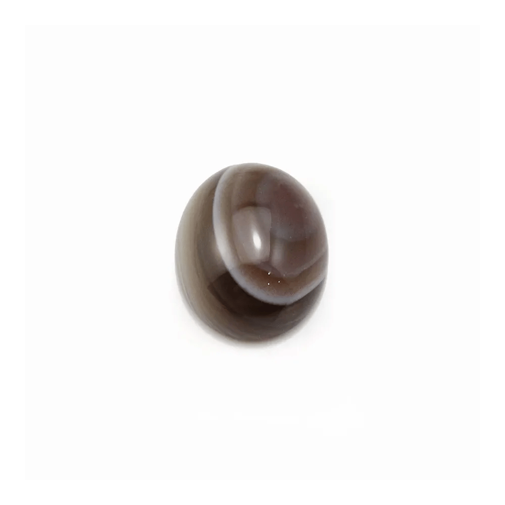 Cabochon agate du boswana, de forme ovale, 10x12mm x 2pcs