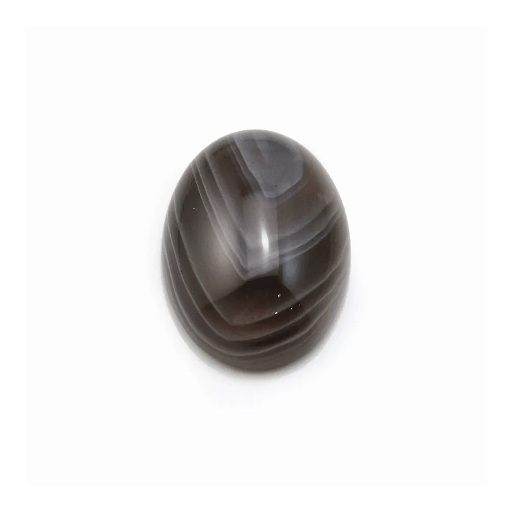 Cabochon agate du boswana, de forme ovale, 12x16mm x 2pcs