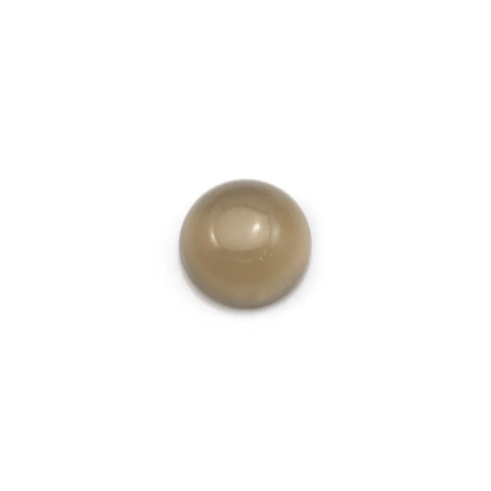 Cabochon agate grise, de forme ronde, 8mm x 6pcs