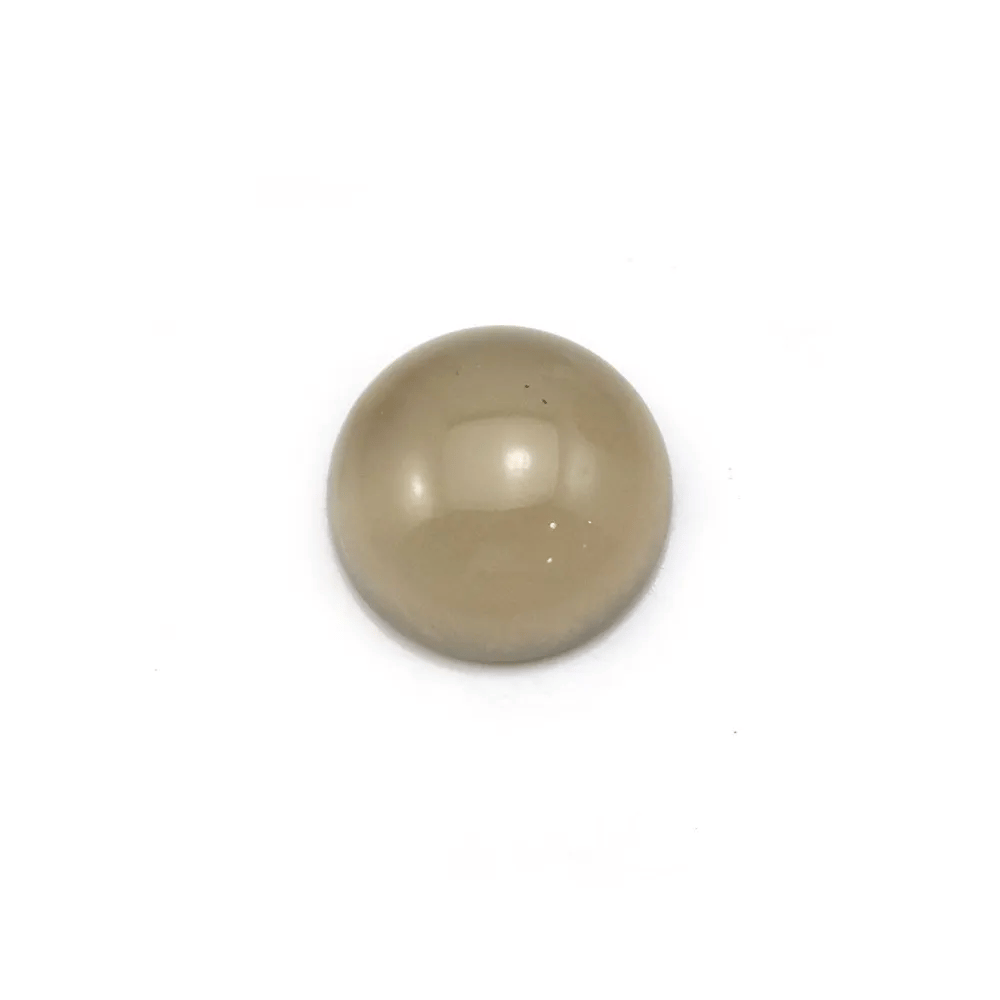 Cabochon agate grise, de forme ronde, 12mm x 4pcs