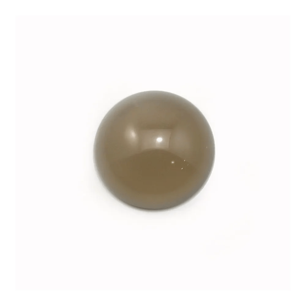 Cabochon d'agate grise, de forme ronde, 14mm x 4pcs