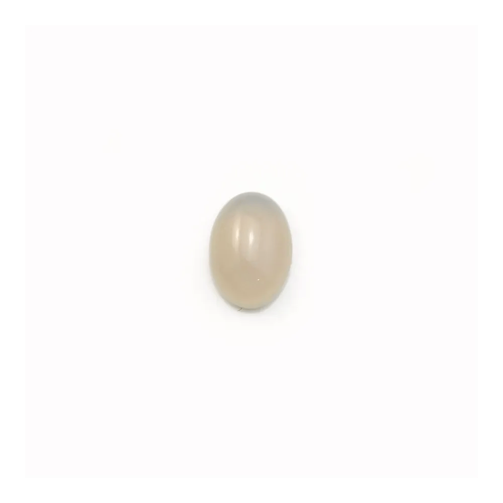 Cabochon d'agate grise, de forme ovale, 5x7mm x 10pcs