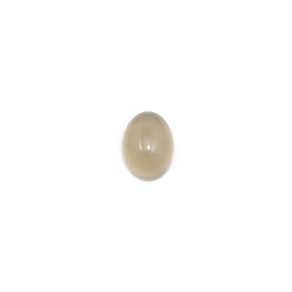 Cabochon d'agate grise, de forme ovale, 6x8mm x 4pcs