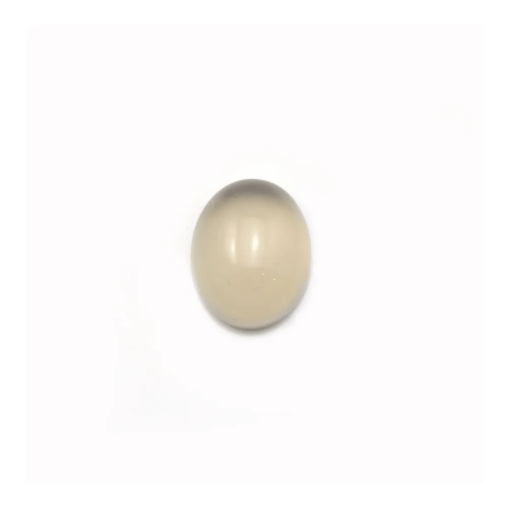 Cabochon d'agate grise, de forme ovale, 8x10mm x 4pcs