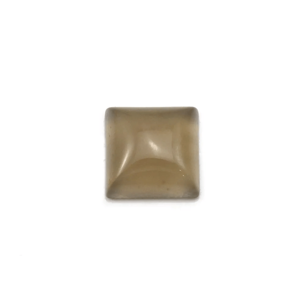 Cabochon agate grise, de forme carré, 10mm x 4pcs