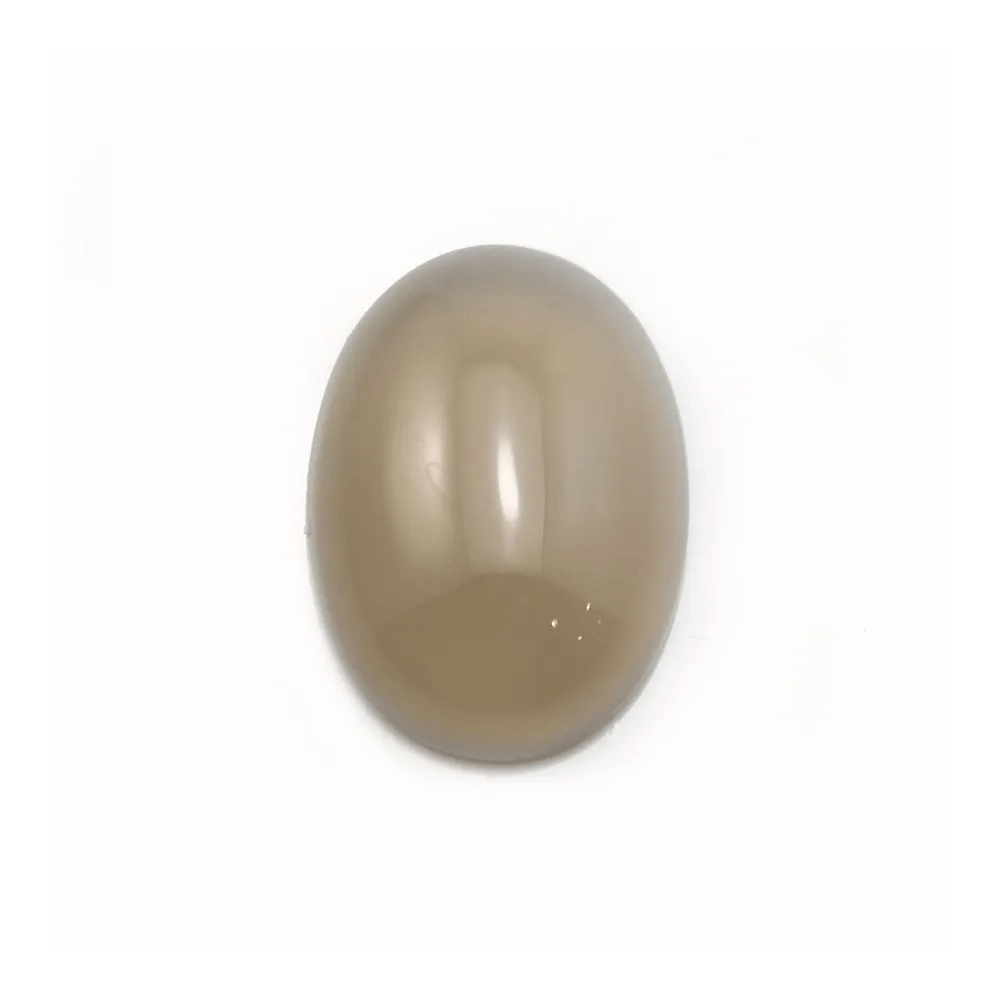 Cabochon of gray agate, in oval shape, 13 * 18mm, x 2pcs
