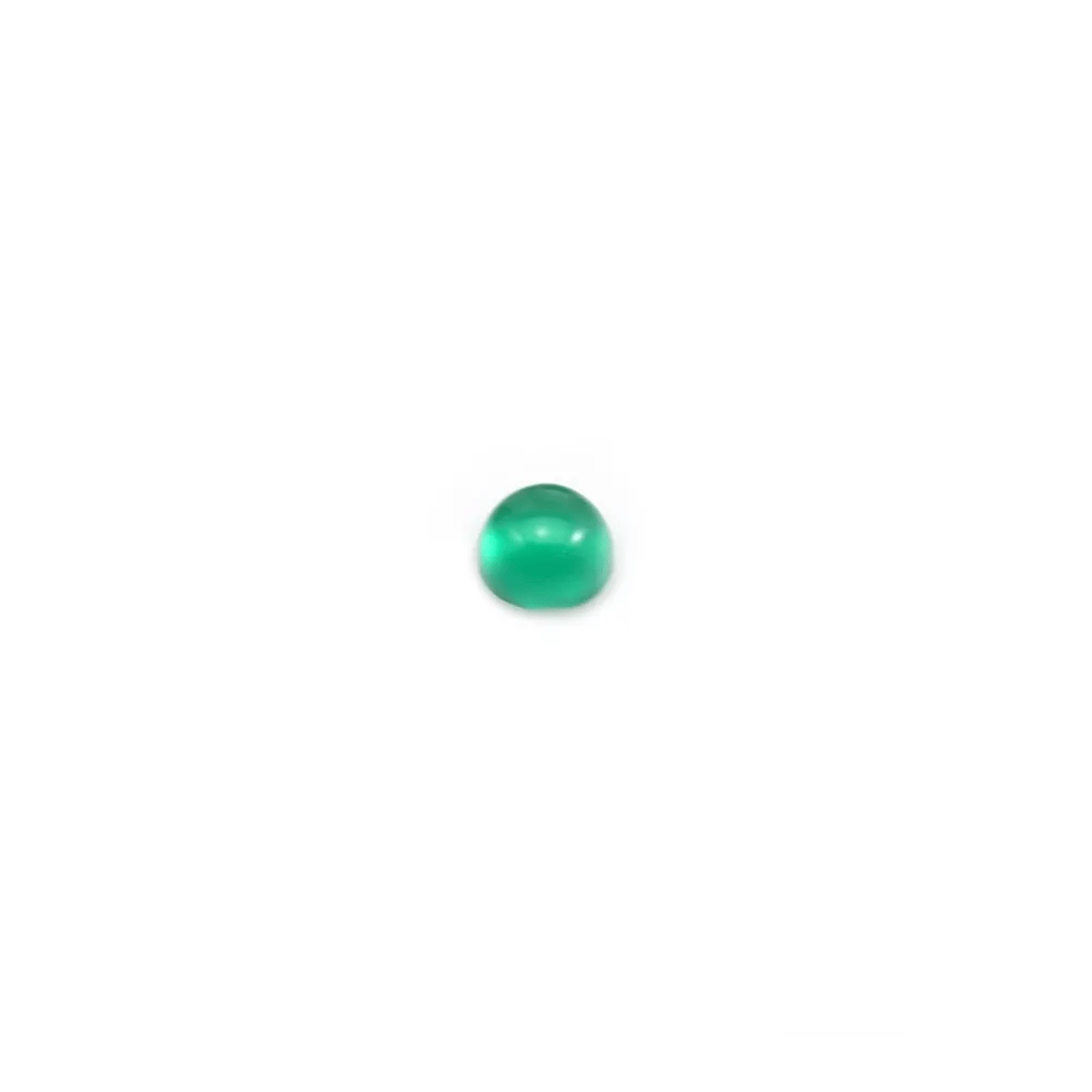 Cabochon d'agate, de forme ronde, de couleur verte, 3mm x 4pcs