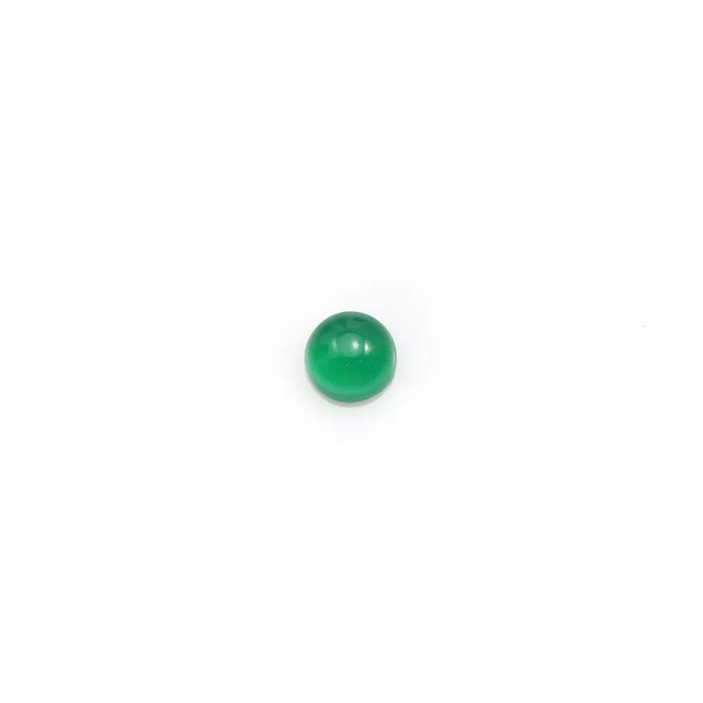 Cabochon agate vert ronde 4mm x 4pcs
