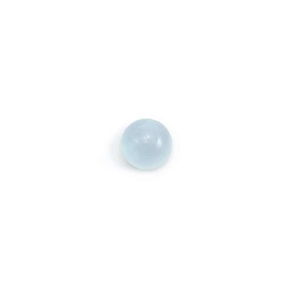Cabochon aigue marine rond 6mm  x 1pc