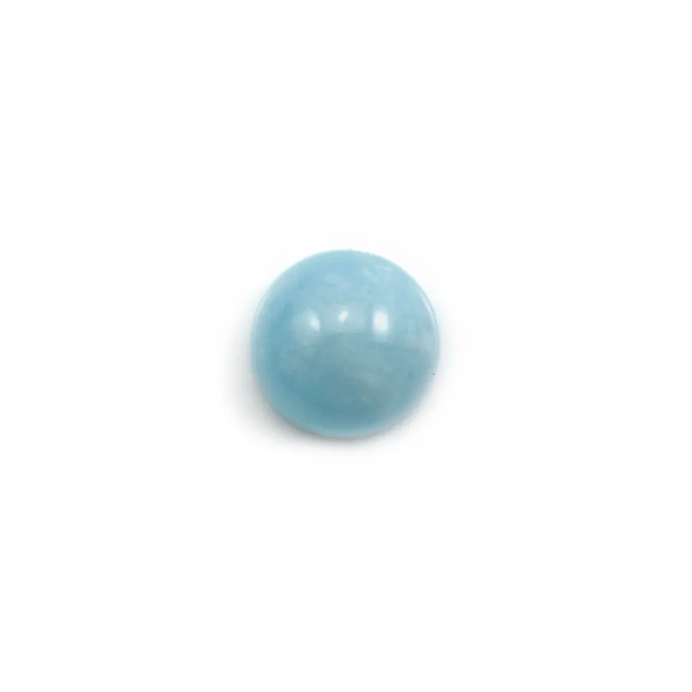 Cabochon aigue marine rond 12mm  x 1pc