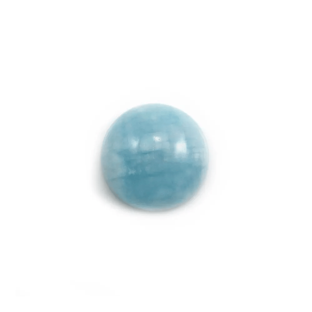 Cabochon aigue marine rond 16mm  x 1pc