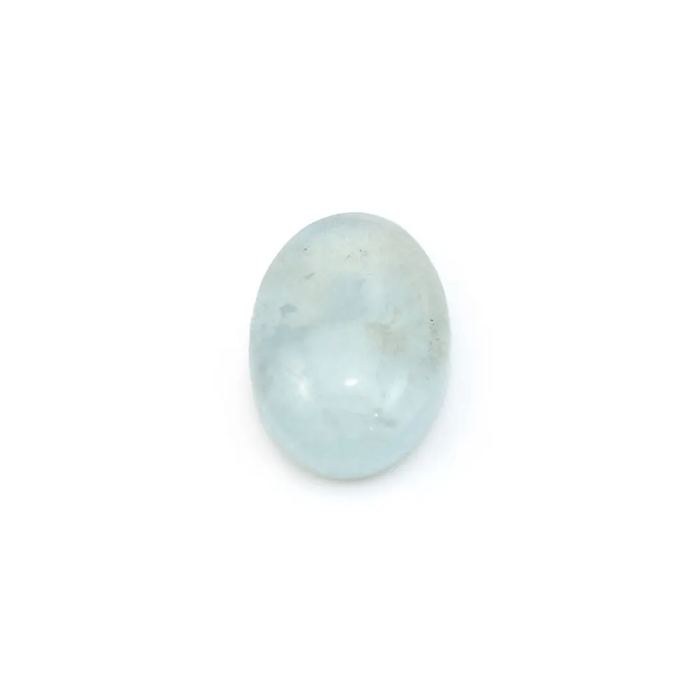 Cabochon aigue marine oval 8x12mm  x 1pc