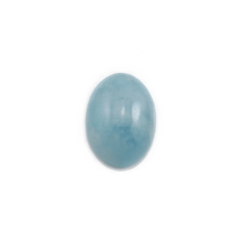 Cabochon d'aigue marine, de forme ovale, mesurant 13x18mm x 1pc