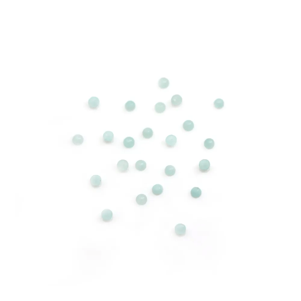 Cabochon bleu d'amazonite, de forme ronde, 2mm x 10pcs