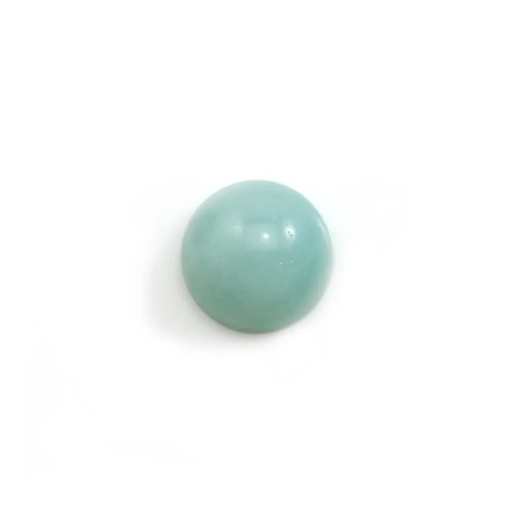 Cabochon bleu d'amazonite, de forme ronde, 12mm x 2pcs