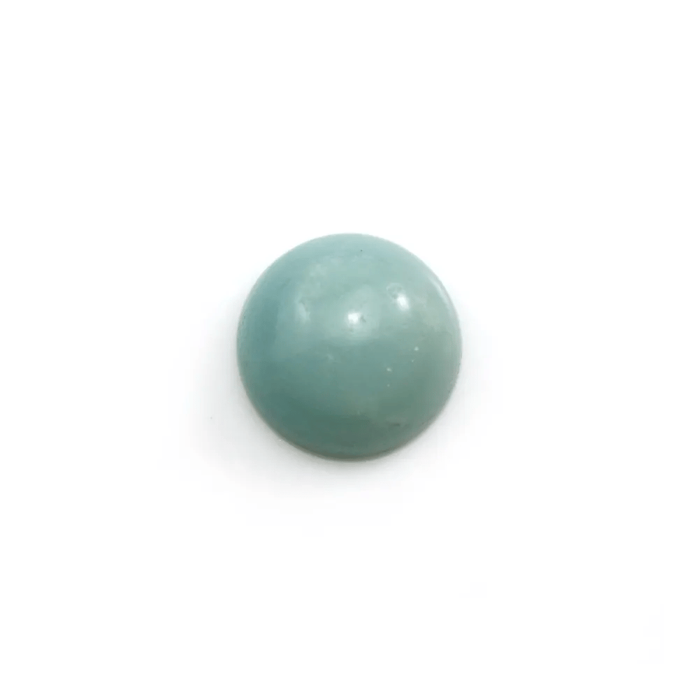 Cabochon bleu d'amazonite, de forme ronde, 14mm x 2pcs