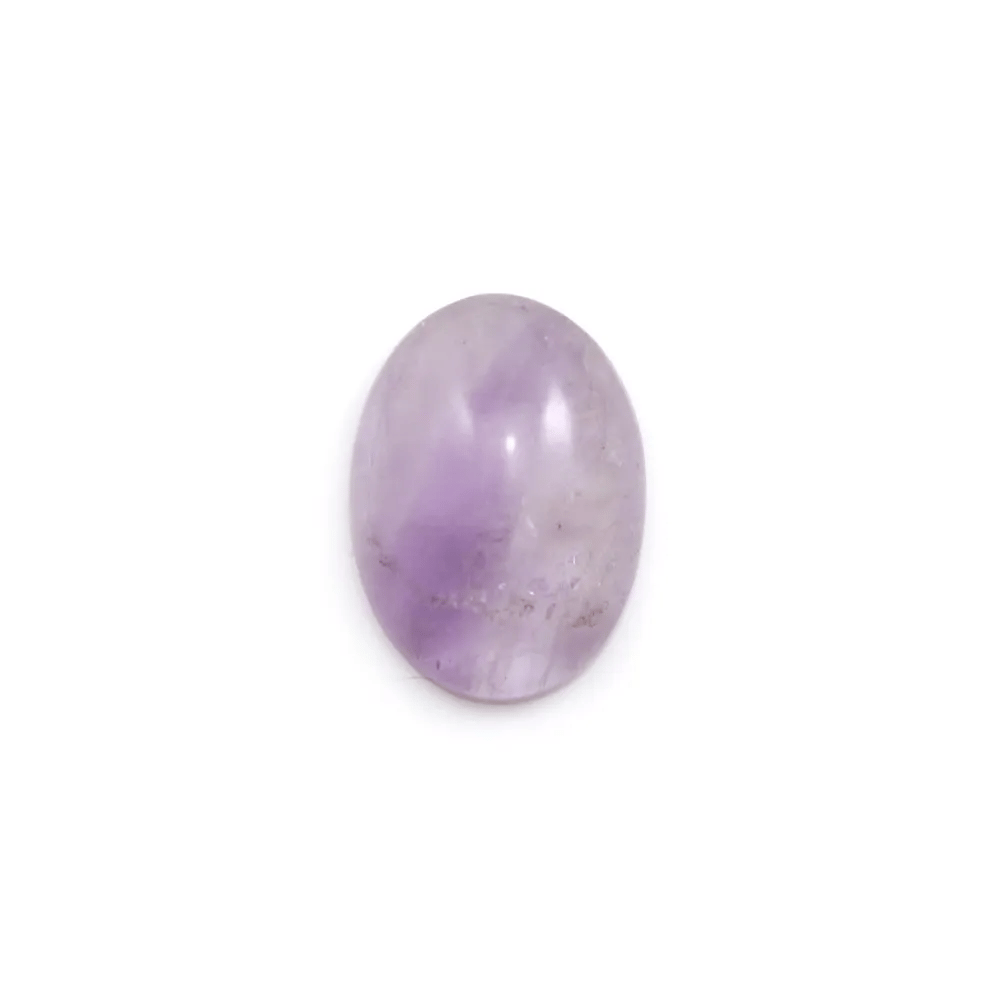 Cabochon d'améthyste claire, de forme ovale, 13x18mm x 1pc