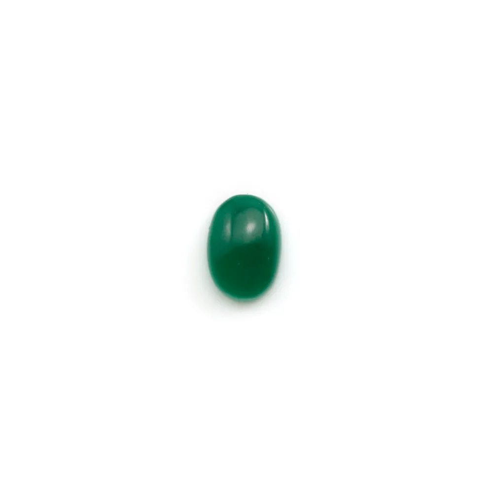 Cabochon d'aventurine verte, qualité A+, de forme ovale, 5x7mm x 1pc