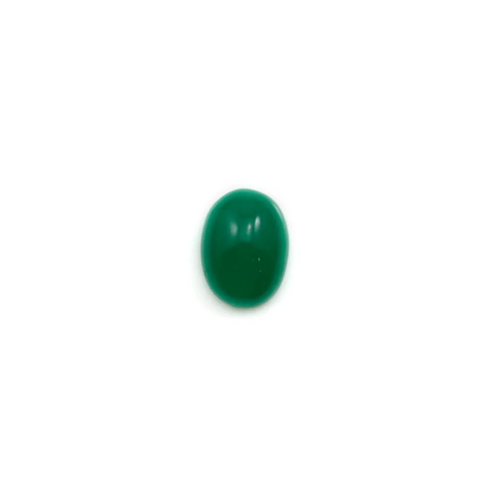 Cabochon d'aventurine verte, qualité A+, de forme ovale, 6x8mm x 1pc