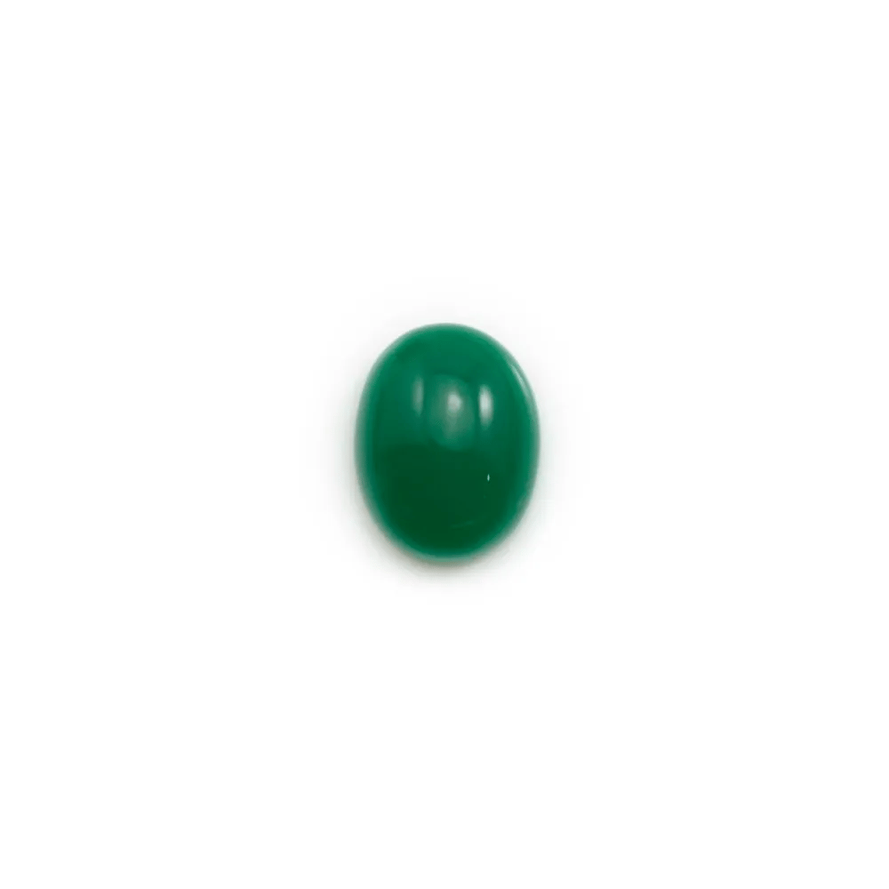 Cabochon d'aventurine verte, qualité A+, de forme ovale, 7x9mm x 1pc