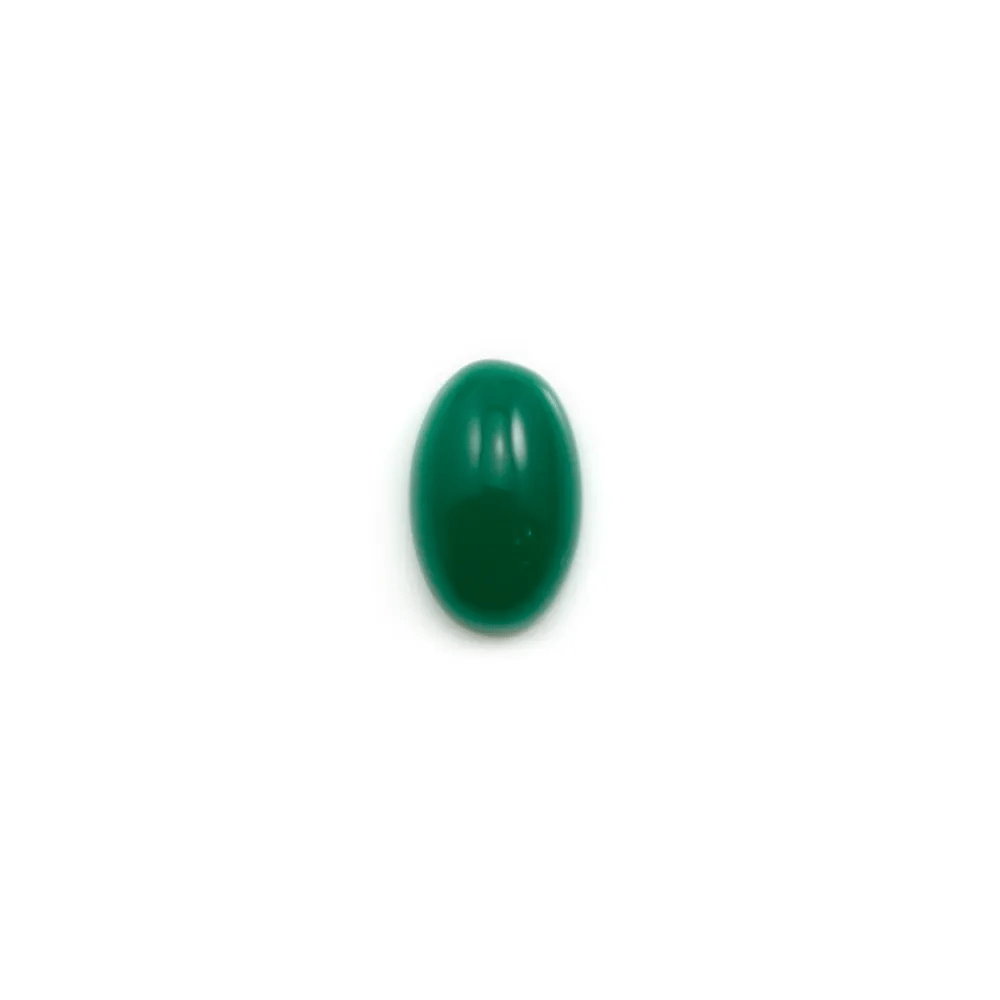 Cabochon d'aventurine verte, qualité A+, de forme ovale, 7x11mm x 1pc