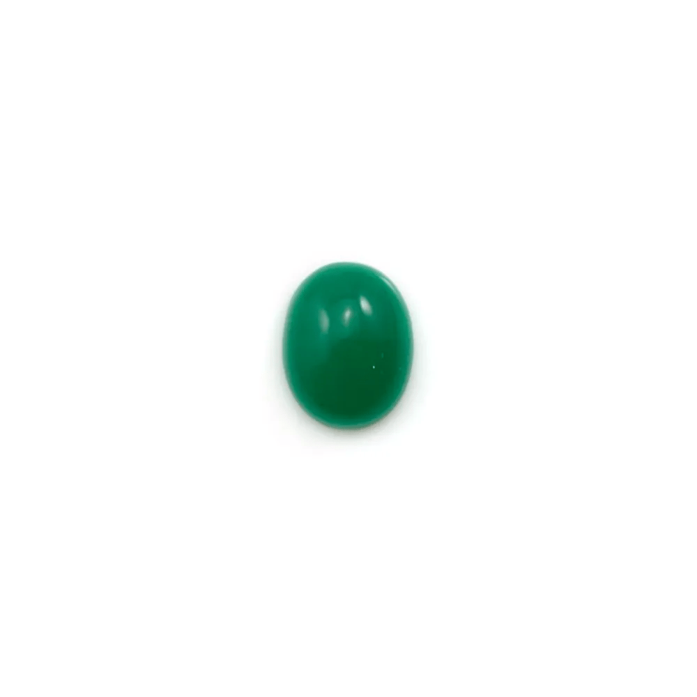 Cabochon d'aventurine verte, qualité A+, de forme ovale, 8x10mm x 1pc