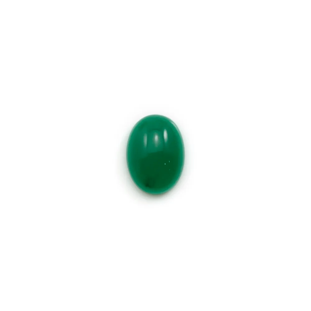 Cabochon d'aventurine verte, qualité A+, de forme ovale, 8x11mm x 1pc