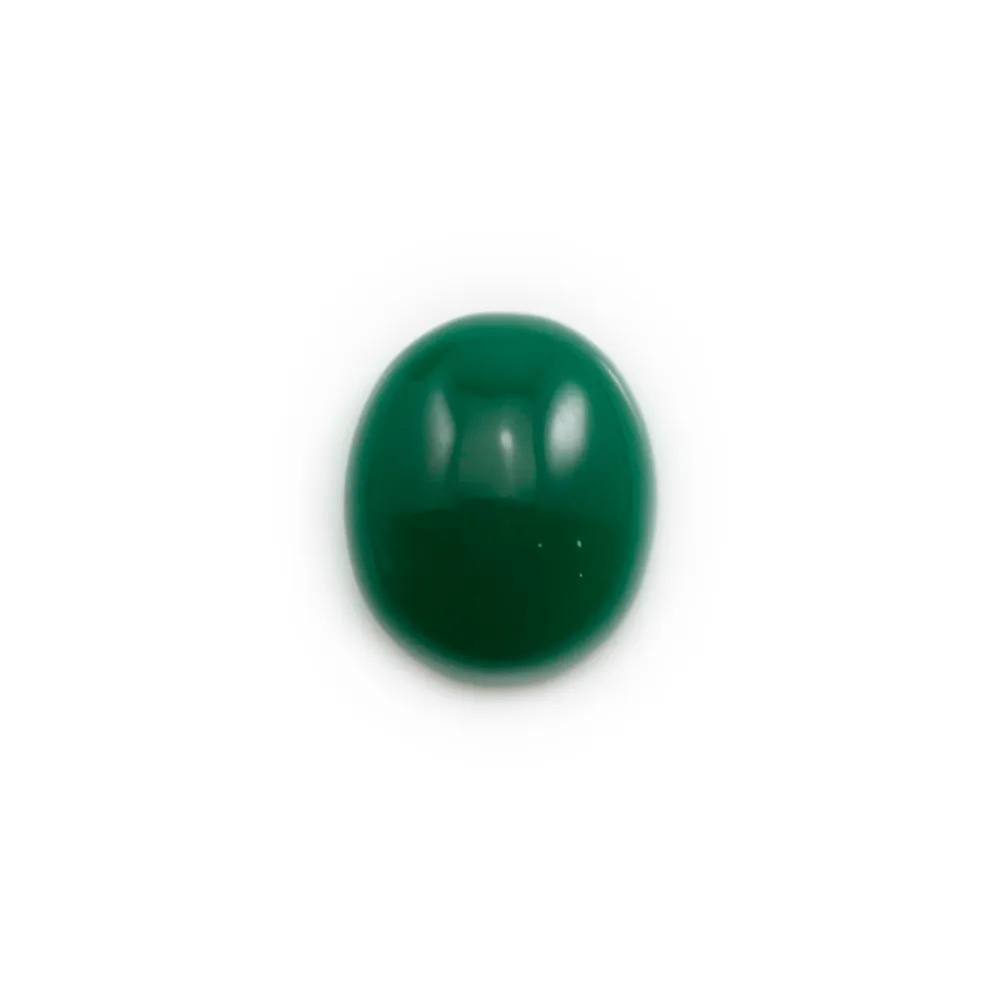 Cabochon d'aventurine verte, qualité A+, de forme ovale, 12x14mm x 1pc