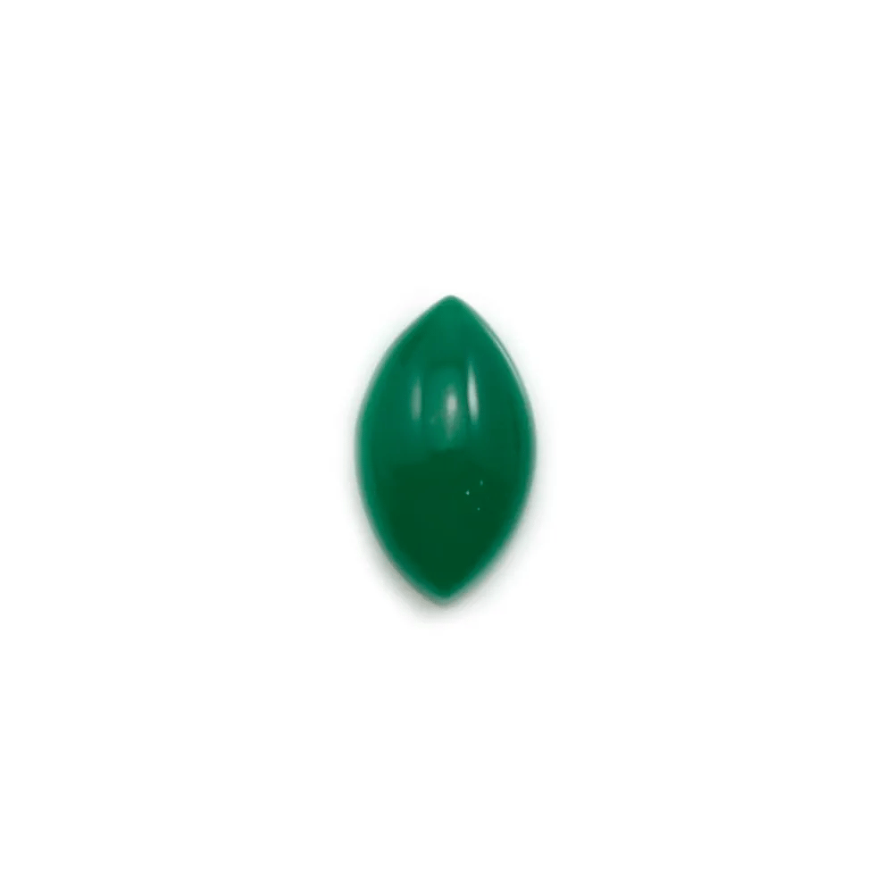 Cabochon d'aventurine verte, qualité A+, de forme ovale pointu, 7x12mm x 1pc