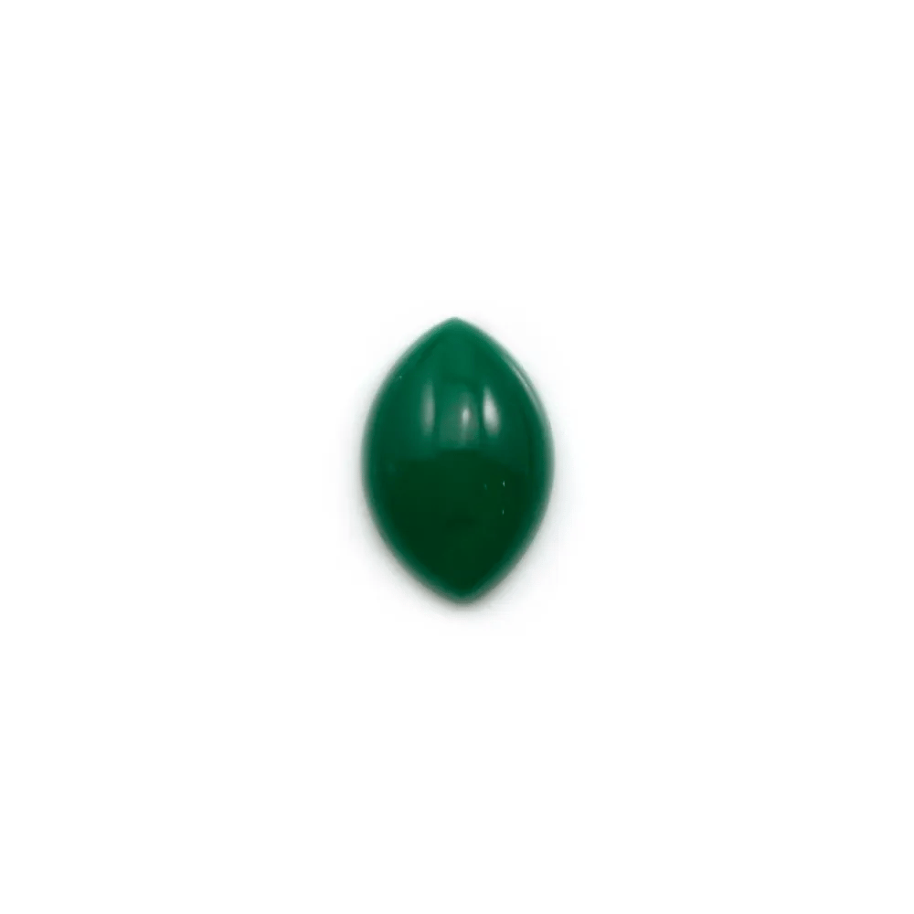 Cabochon d'aventurine verte, qualité A+, de forme ovale pointue, 8x12mm x 1pc