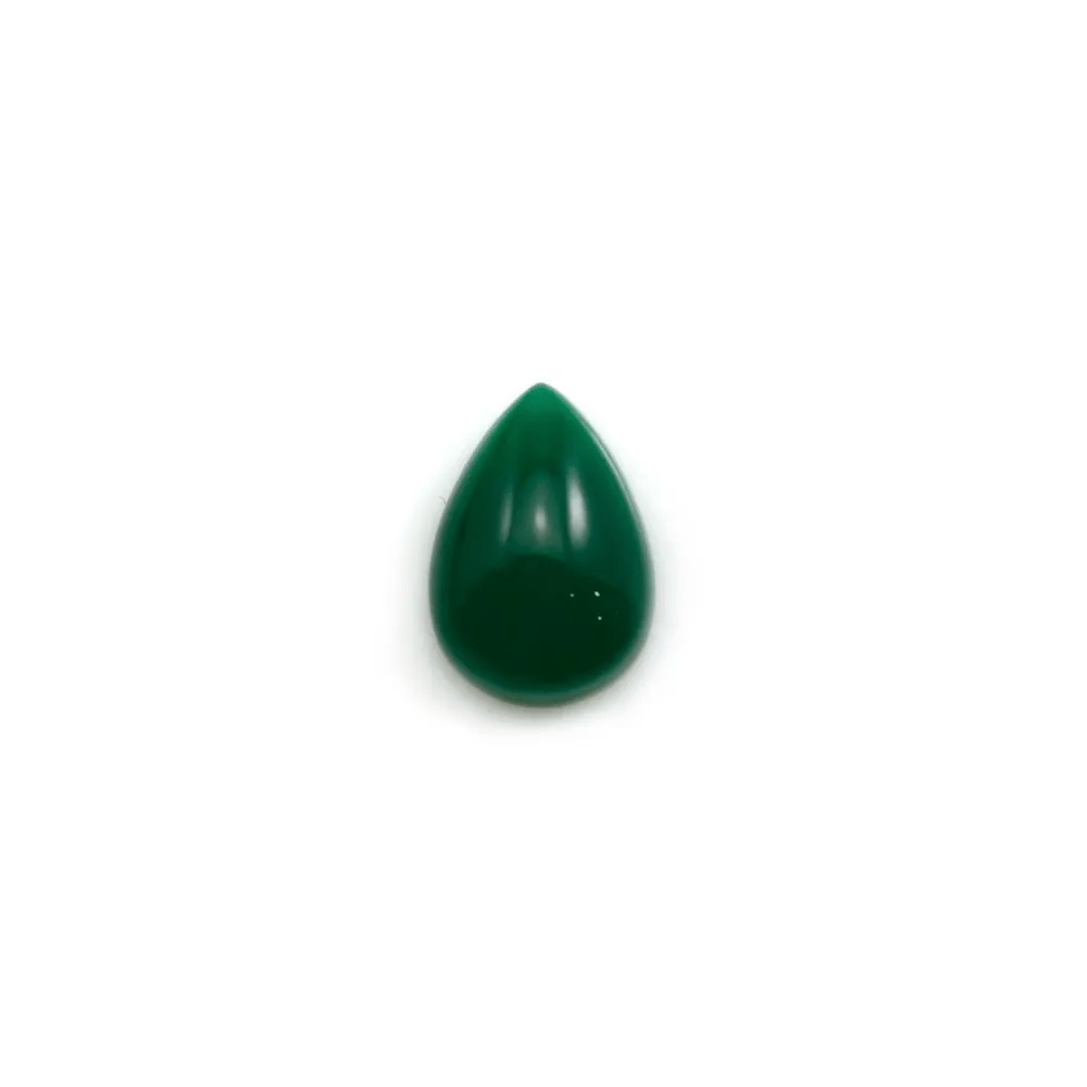 Cabochon d'aventurine verte, qualité A+, de forme ovale pointue, 9x12mm x 1pc